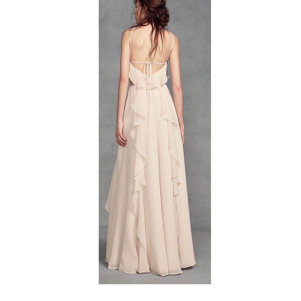 White by Vera Wang Chiffon Dress